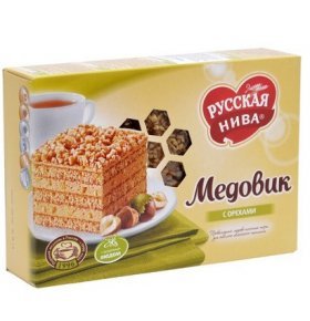 Торт медовик с орехами Русская нива 420 г