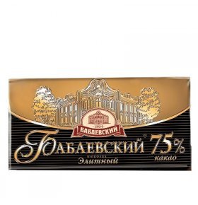 Шоколад горький Элитный 75% какао Бабаевский 100 гр