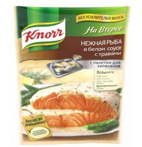 Смесь сухая На второе для приготовления нежной рыбы в белом соусе с травами Knorr 23 гр