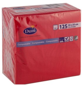 Салфетки бумажные Duni 2-слойные 24 х 24 см 125 шт