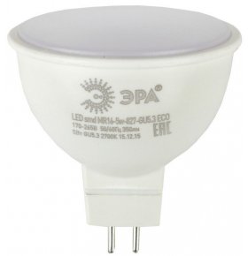 Лампа светодиодная Эра GU5.3 170-265V 5W 4000К