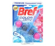 Твердый туалетный блок Цветная вода Цветочная свежесть Bref 50 гр