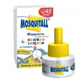 MOSQUITALL флакон с жидкостью от комаров Нежная защита 45 ночей 1шт