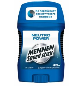 Дезодорант-стик Mennen SpeedStick Neutro Power 50г