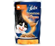 Корм для кошек Felix Sensations индейа с беконом 85г
