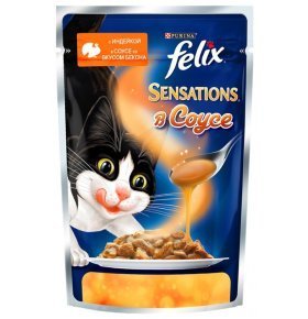 Корм для кошек Felix Sensations индейа с беконом 85г
