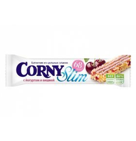 Батончик злаковый вишня йогурт Corny Slim 20 гр