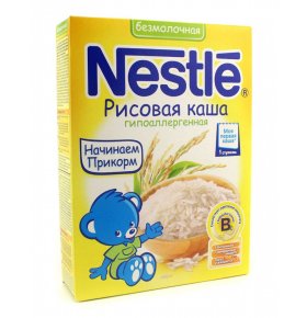 Каша безмолочная рисовая с бифидобактериями Nestle 200 гр