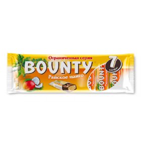 Шоколадный батончик Райское манго Bounty 7 штук 26 г
