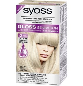 Краска для волос Gloss Sensation 10-51 Белый шоколад Syoss 115 мл