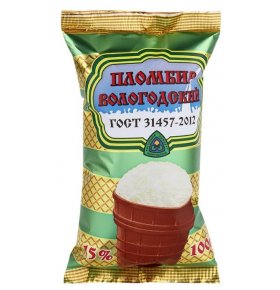 Мороженое сливочный Вологодский пломбир 100 гр
