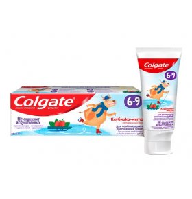 Детская зубная паста с фтором Клубника-мята от 6 до 9 лет Colgate 60 гр