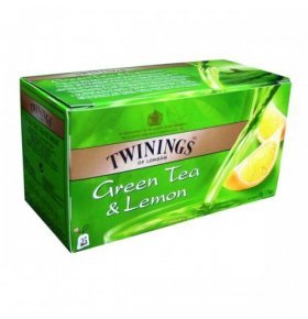 Чай Twinings Green с ароматом лимона 25х1,6г