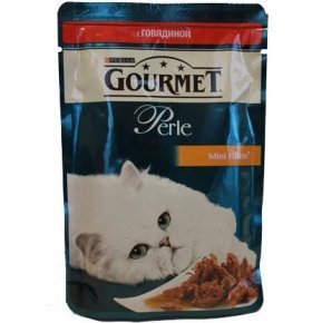 Корм для кошек Gourmet Perle с говядиной 85г