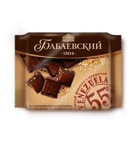 Шоколад темный Venezuela с кунжутом Бабаевский 90 гр