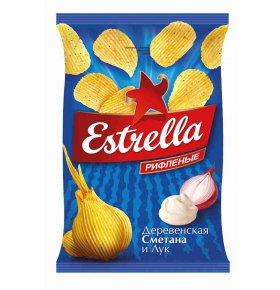 Чипсы со вкусом сметаны и лука Estrella 190 гр