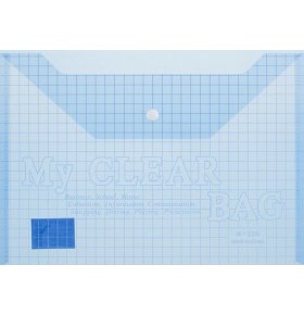 Папка-конверт с кнопкой My Clear Bag A4 прозрачная Sponsor
