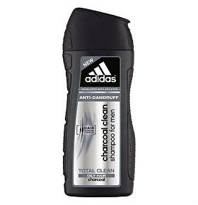 Шампунь Сharcoal Clean против перхоти для жирных волос мужской Adidas 200 мл