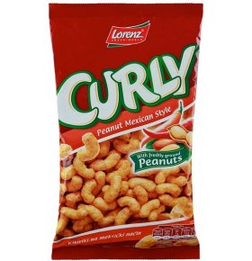 Снэк Хруст кукуруз свежеперемолотый арахис приправа чили Curly по-мексикански Lorenz 150 гр