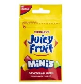 Жевательная резинка фруктовый микс Juicy Fruit Minis 13,8 гр