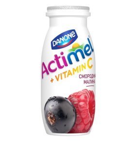 Кисломолочный напиток Actimel смородина-малина 2,5% 6 х 100г