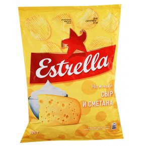 Чипсы со вкусом сметаны и сыра Estrella 125 гр