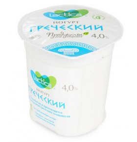 Йогурт натуральный Греческий 4% Лактика 120 гр