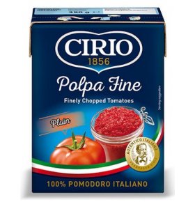 Томаты Chopped Tomatoes резаные очищенные Cirio 390 гр