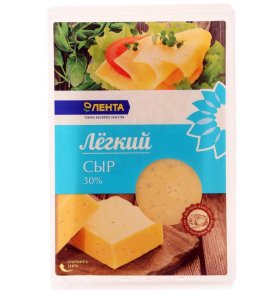 Сыр легкий фасовка 30% кусок Лента 400 гр