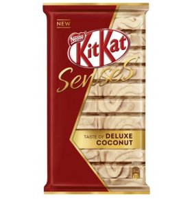 Шоколад белый и молочный со вкусом кокоса и миндаля с хрустящей вафлей KitKat Senses Coconut 112 гр