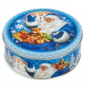 Печенье в подарочной новогодней синей банке Сладкая Сказка 150 гр