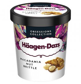Мороженое с ванилью и орехом мкадами ведро Haagen-Dazs 400 гр