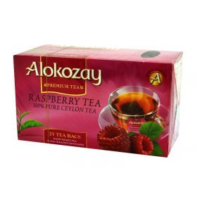 Чай черный Alokozay с малиной в пакетиках 25х2г