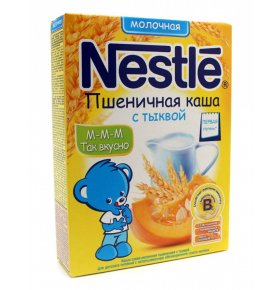 Каша молочная пшеничная с тыквой Nestle 250 гр