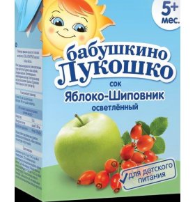 Сок яблоко шиповник Бабушкино Лукошко 200 гр