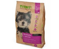 Сухой корм Titbit для щенков малых и средних пород ягненок с рисом 1 кг