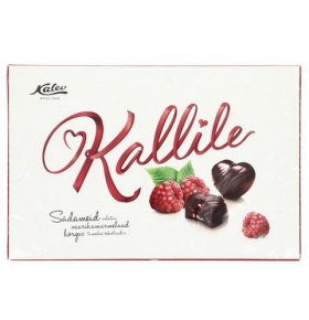 Шоколадные конфеты Kallile с начинкой из малинового мармелада Kalev 224 гр