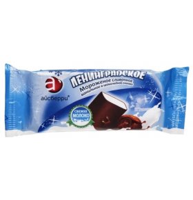 Мороженое Ленинградское сливочное в шоколадной глазури Айсберри 80 гр