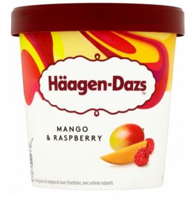 Мороженое с манго и малиной ведро Haagen-Dazs 460 мл