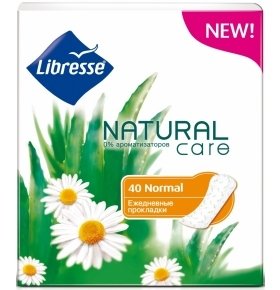 Прокладки LIBRESSE Natural Care Normal  40шт/уп