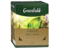 Чай Greenfield Green melissa зеленый с мятой100Х1,5Г