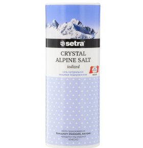 Соль Crystal Alpine каменная йодированная Setra 500 гр