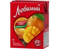 Напиток сокосодержащий с мякотью Любимый Апельсин-Манго-Мандарин, 0,2 л
