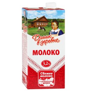 Молоко 3,2% Домик в деревне 950 гр
