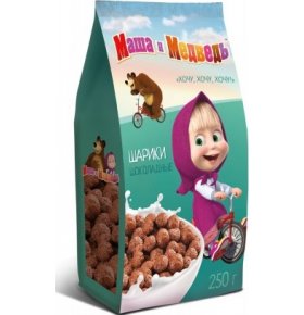 Шарики шоколадные Маша и Медведь 250 гр
