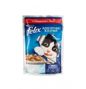 Корм для кошек Felix говядина  85г