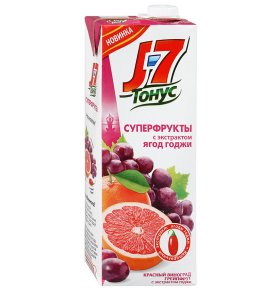Нектар J7 Тонус грейпфрутово-виноградный с экстрактом Годжи с мякотью 900 мл