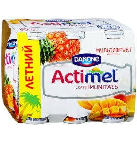 Кисломолочный продукт Actimel Мультифрукт 2,5% 6х100 гр