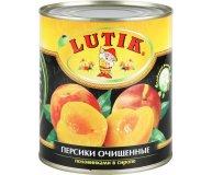 Персики очищенные половинками в сиропе Lutik 850 мл