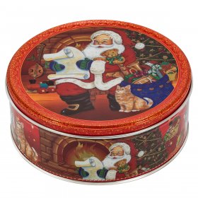 Печенье в подарочной новогодней красной банке Сладкая Сказка 150 гр